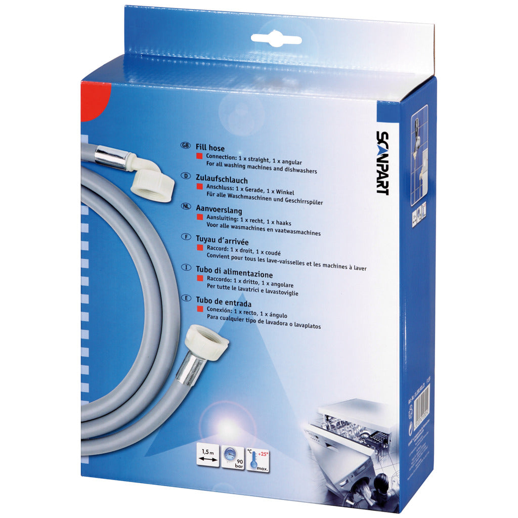 Scanpart 1120090121 f139 tuyau d'alimentation 1,5m 1xcoudé