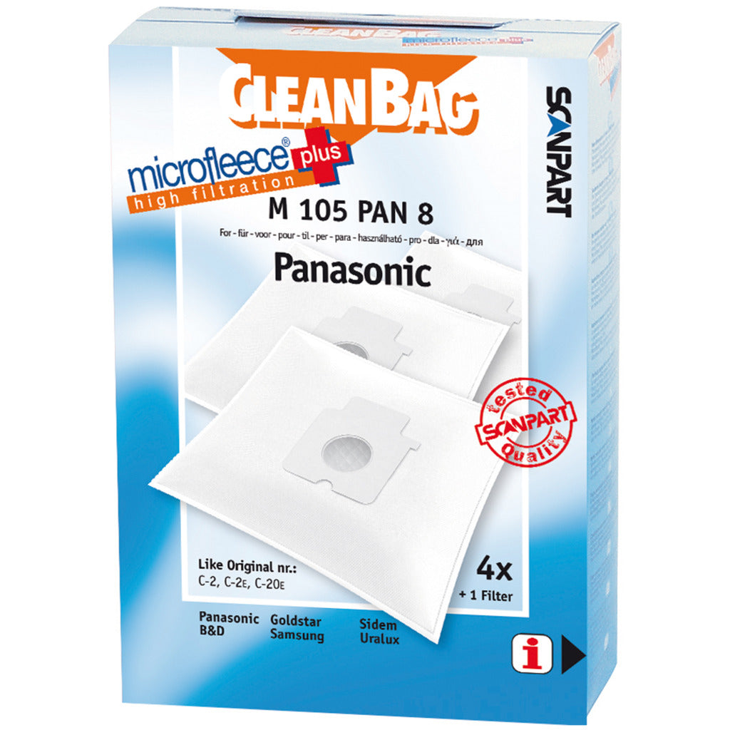 Scanpart m105pan8 sac à poussière microfleese panasonic c-2e micro fr
