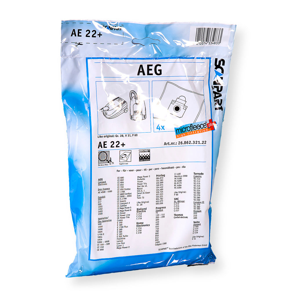 Scanpart Scanpart Ae22 et sac à poussière Microfleese AEG Gr 28 Micro