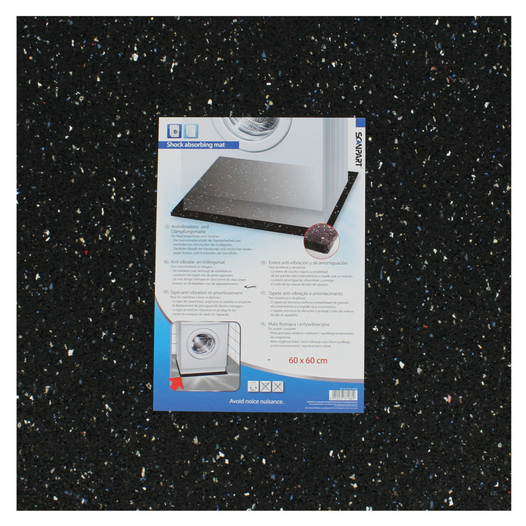 Tapis anti-vibration Scanpart 60x60x0,8 noir