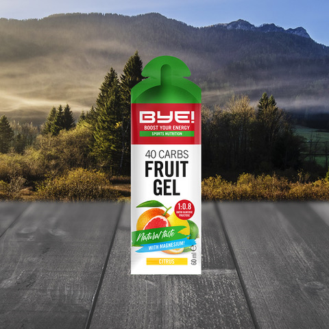 Au revoir! Gel de fruits 40 glucides agrumes (boîte de 12 pièces)