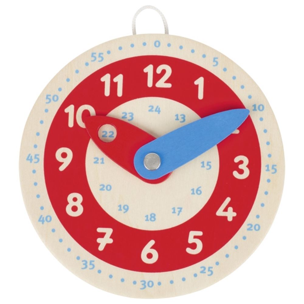 Horloge Goki, apprenez à lire l'heure. 10cm. 5+