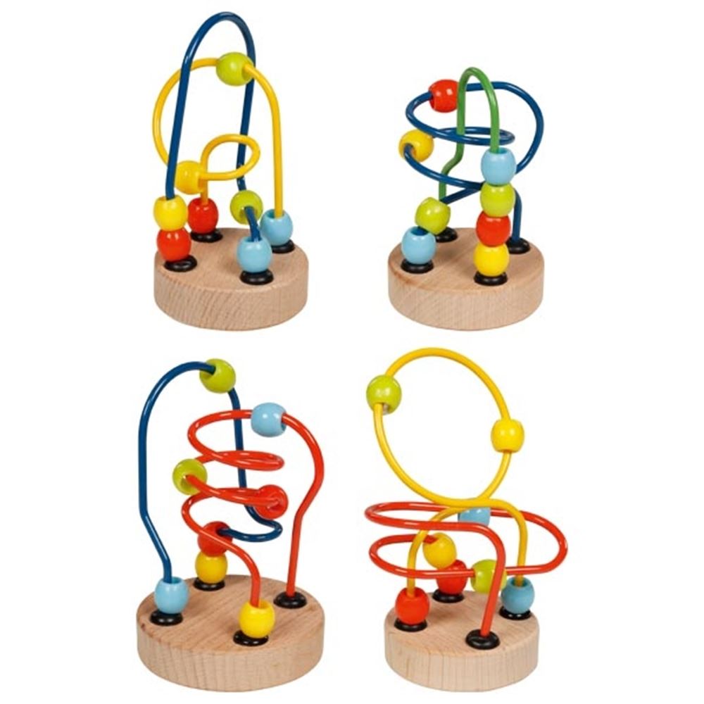 Mini labyrinthe de perles Goki. 7-9cm. 4 assortiments.