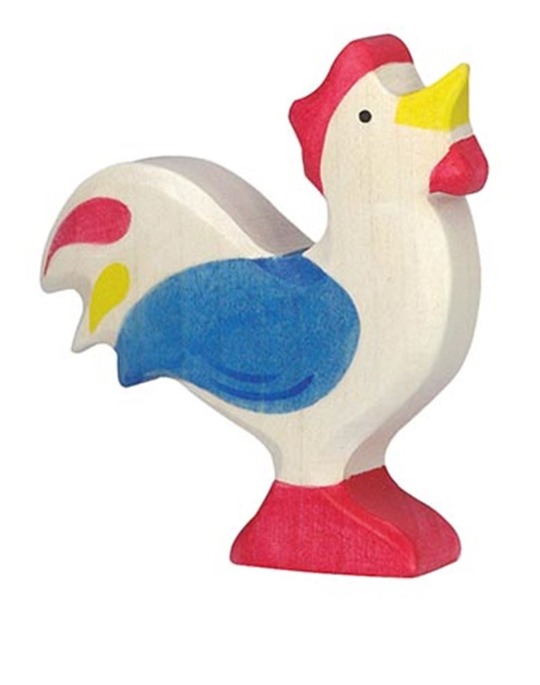 Coq Holztiger, bleu. 7,5 cm