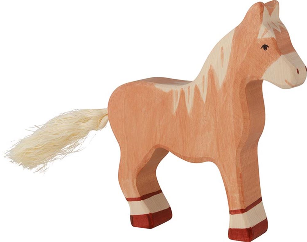 Holztiger Horse en bois brun clair