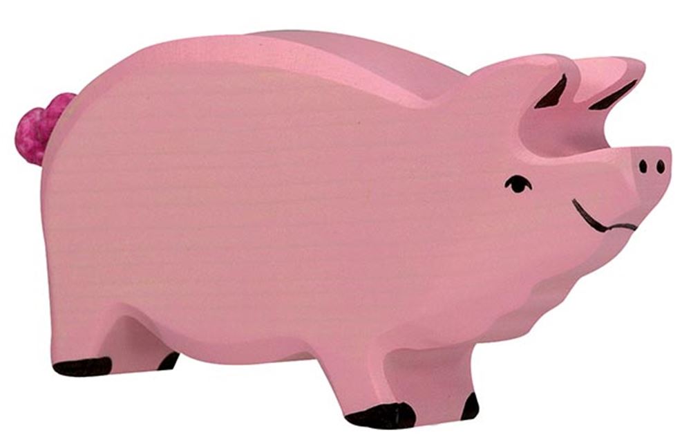 Cochon Holztiger. 14 cm.