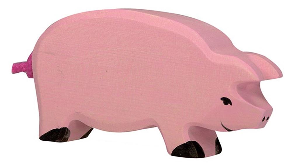 Cochon Holztiger. 13cm.