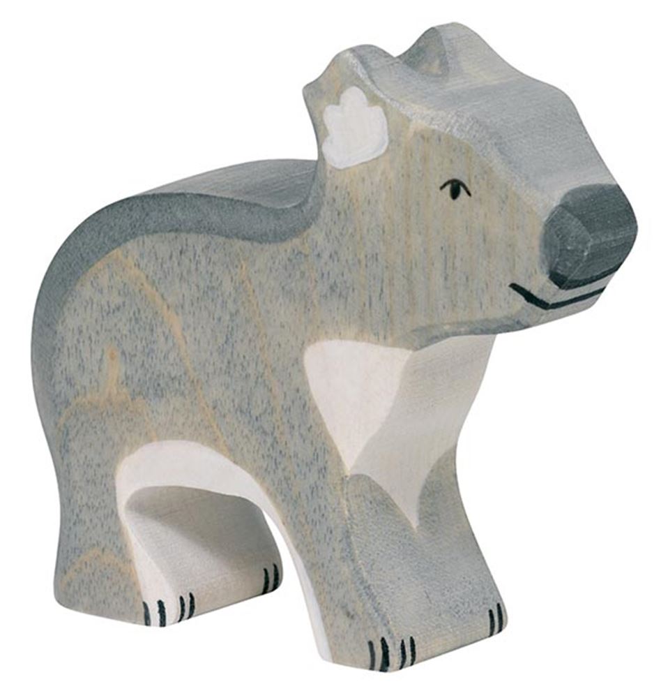 Koala Holztiger, debout. 7 cm.