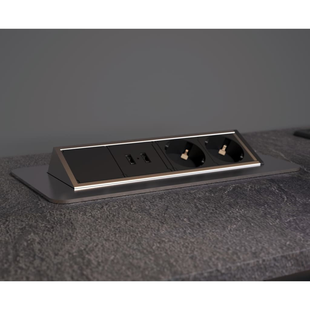 Socket schütte construit -in double e2 noir
