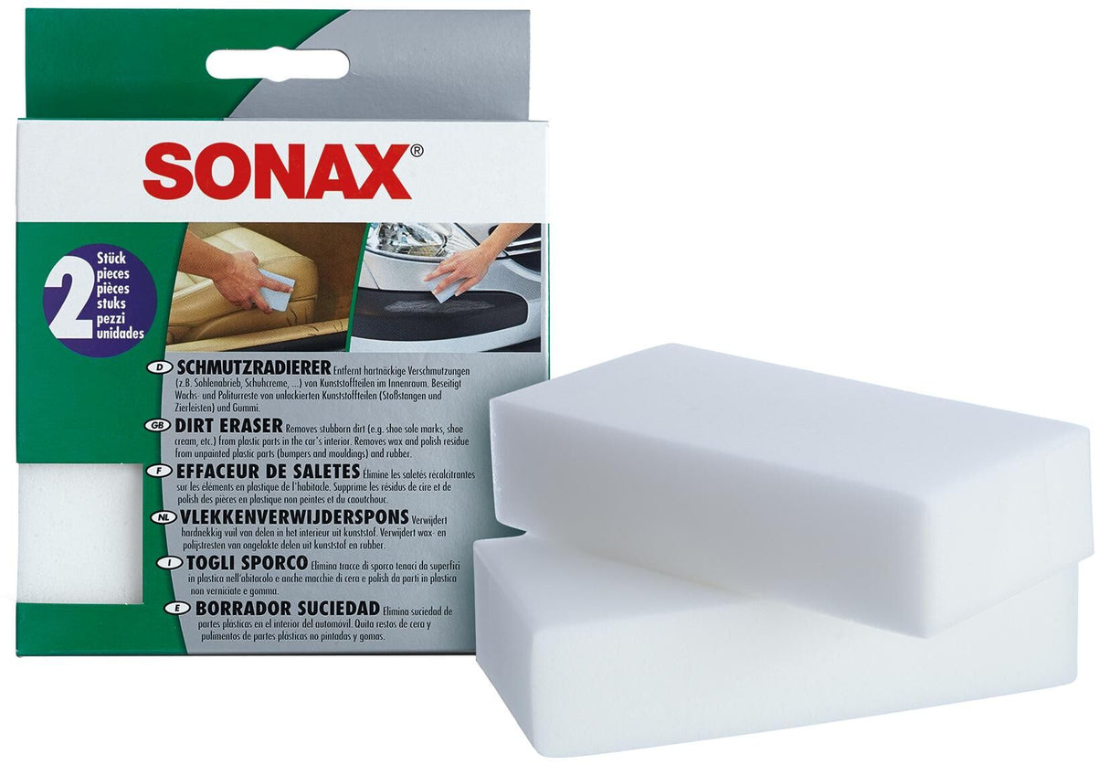 Sonax éponge spéciale schmutzradierer gomme à saleté 2-pack