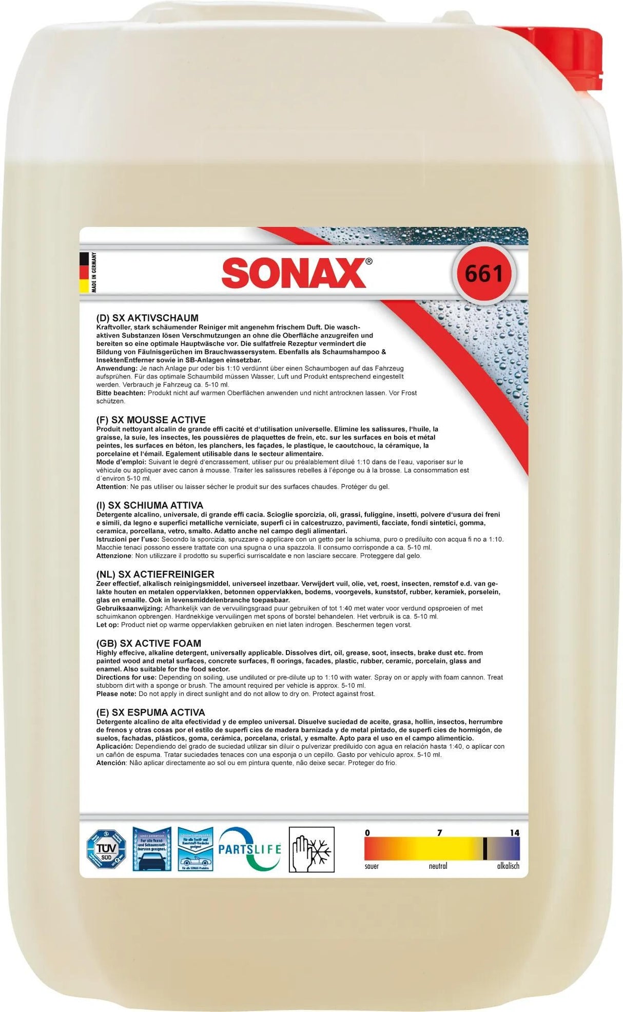 Sonax nettoyant aktivschaum sx mousse active 25 litres.