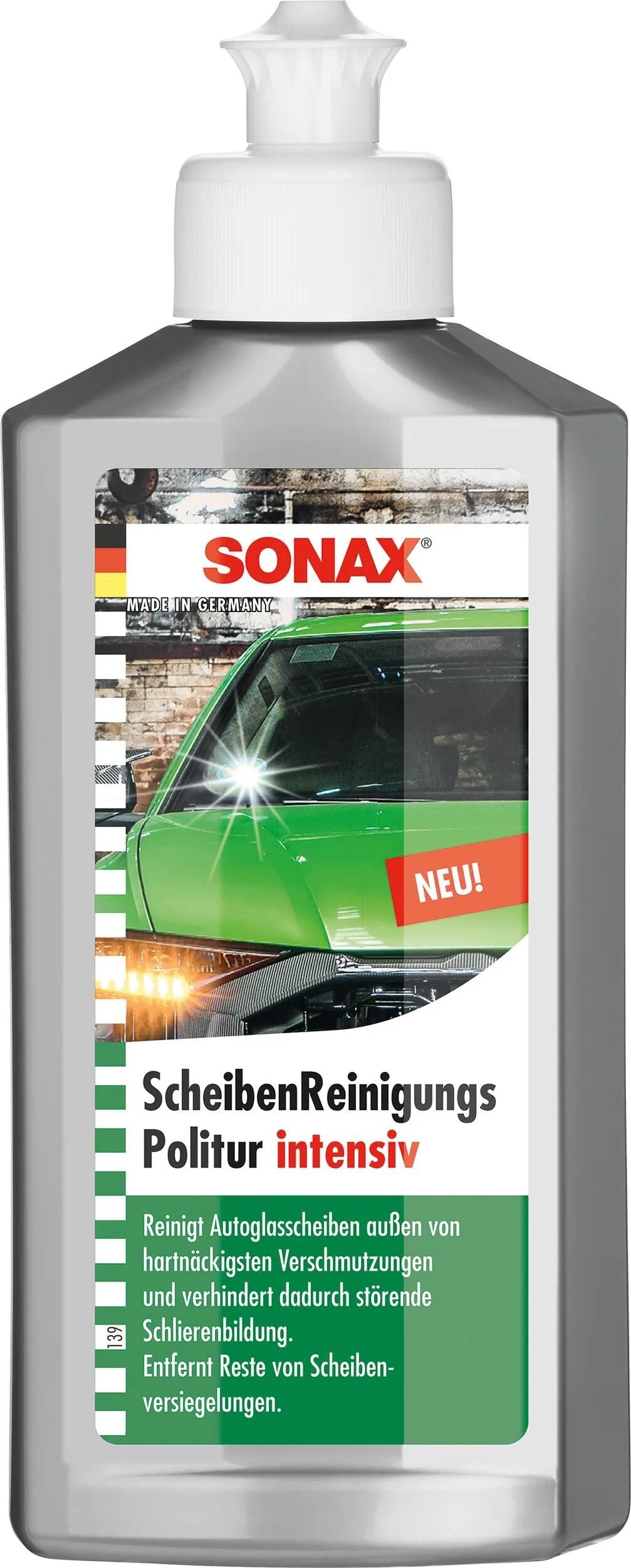 Sonax nettoyant pour vitres scheibenreinigungspolitur politique de nettoyage intensif du pare-brise 250 ml