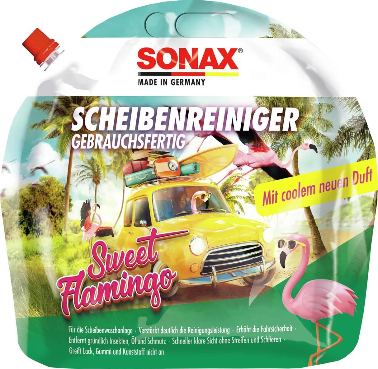 Sonax nettoyant pour vitres nettoyant pour vitres 3 l flamant doux
