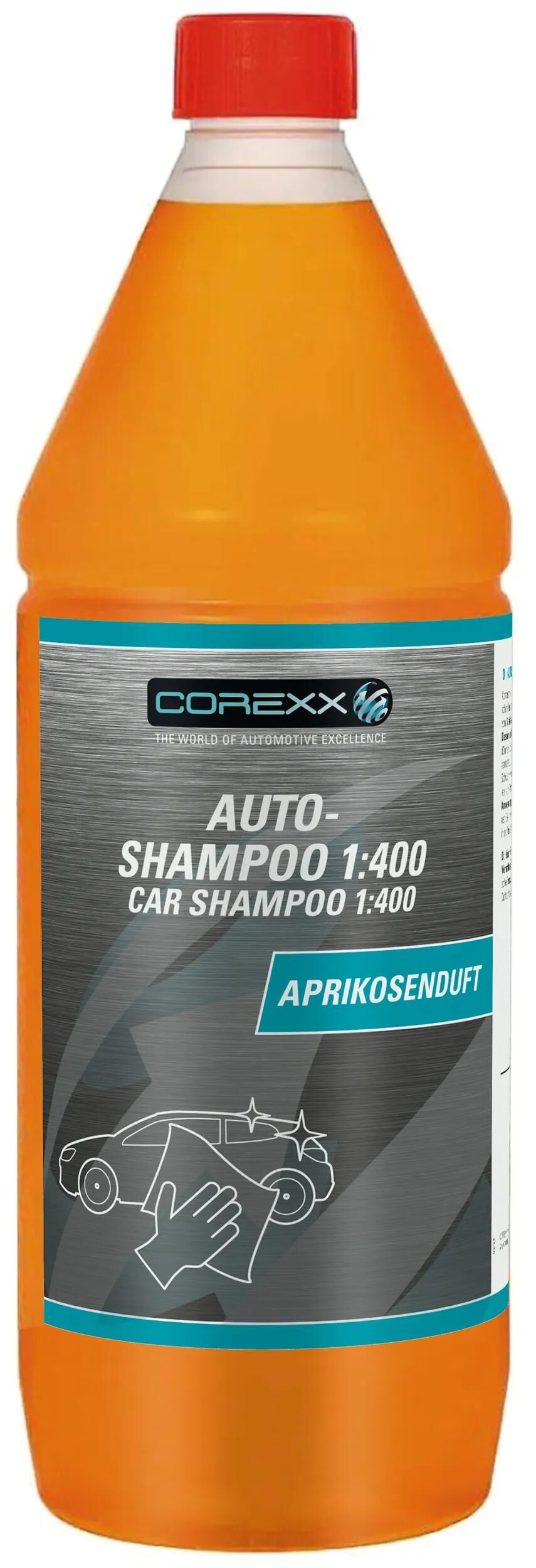 Corexx voiture shampooing voiture - shampooing abricot bouteilles d'eau 1 l 1:400 c