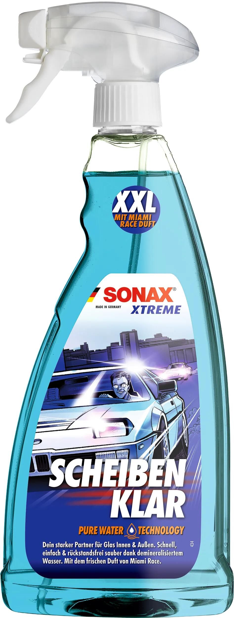 Sonax nettoyant pour vitres Xtreme Clear Miami Race édition spéciale. clair comme du verre bouteille d'eau miami race 1 l
