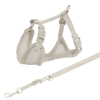 Trixie harnais pour chiot junior souple avec laisse gris clair