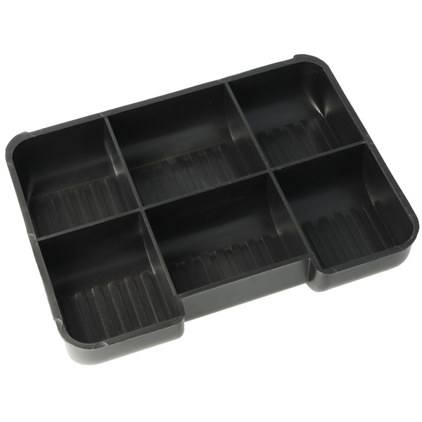Westcott ac-e51000-zw caisse 152x120x79mm noir, insert en plastique avec 6 compartiments