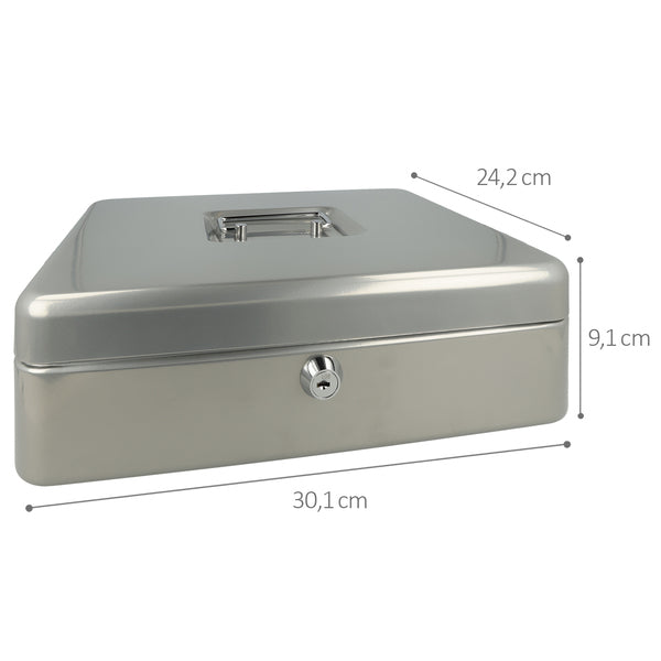Caisse Westcott ac-e51002-zi 301x242x91mm gris argenté, insert en plastique avec 5 compartiments