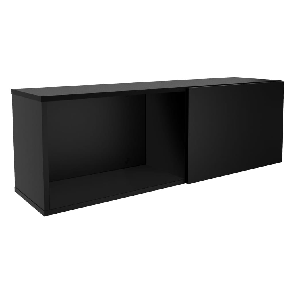 Rack de manteau mural FMD avec boîte 99.1x27.2x33cm noir