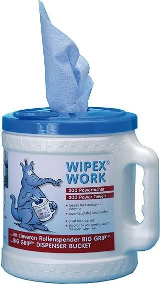 Nordvlies papier de nettoyage wipex-work m seau distributeur big grip wipex work