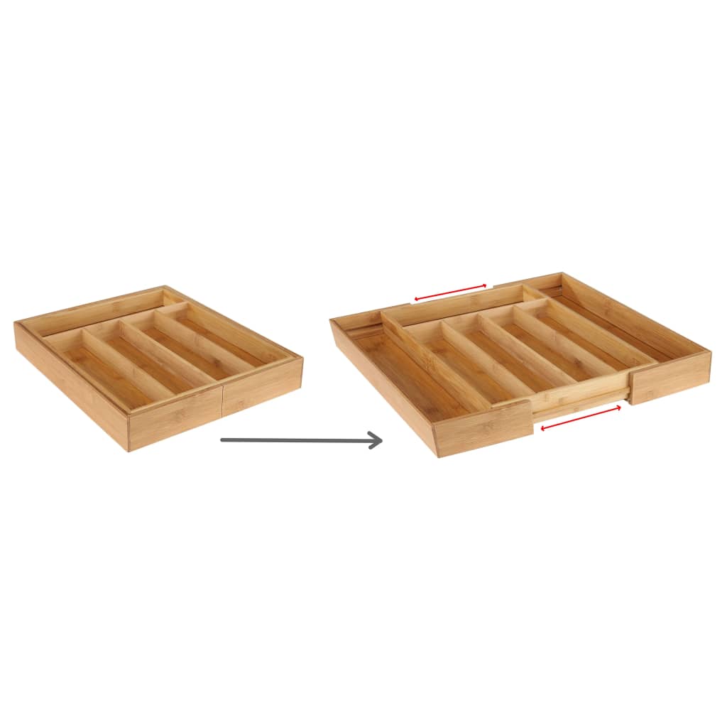 Hi Cutlery Tray extensible en bambou