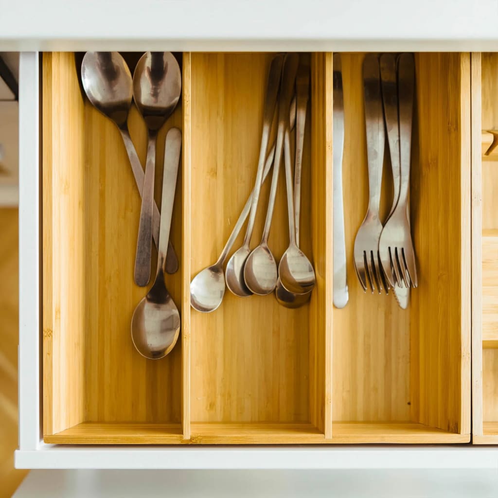 Hi Cutlery Tray extensible en bambou