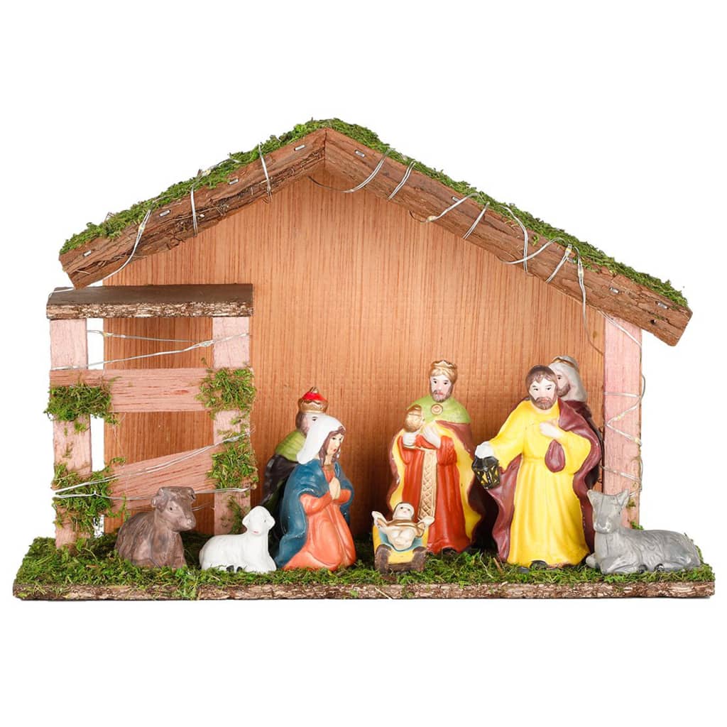 Salut salut nativité avec un éclairage LED