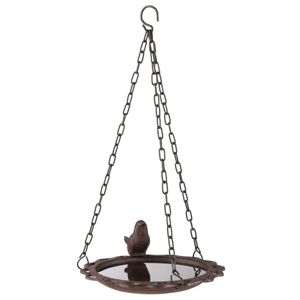 Salut bain d'oiseaux suspendu 20,5 cm brun
