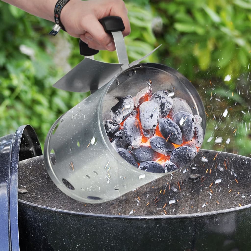 Salut Barbecue Starter avec poignée 16,5 cm Colore en argent