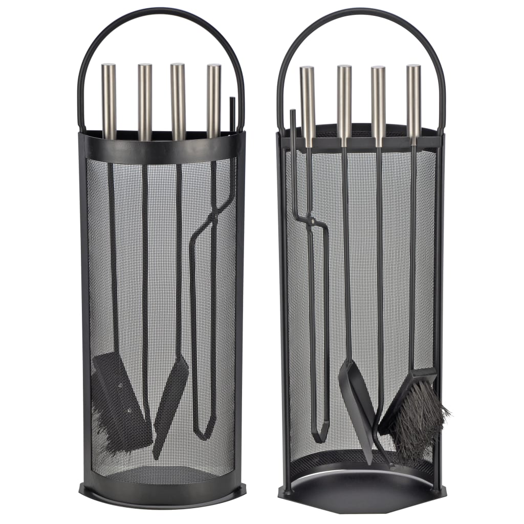 Ensemble de set de cheminée Hi 5 pièces 23x14.8x66 cm noir