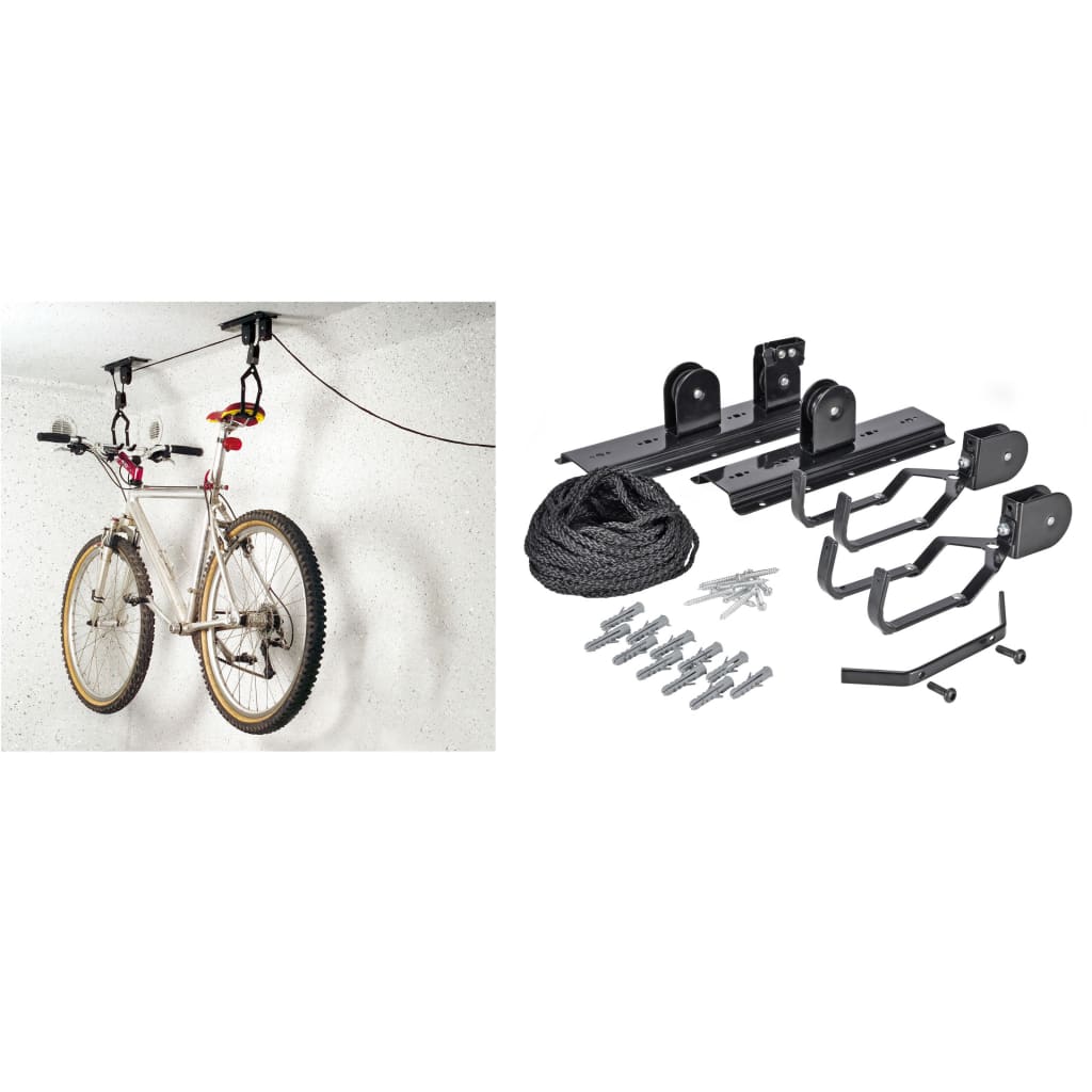 Salut à vélo de lifting métal noir
