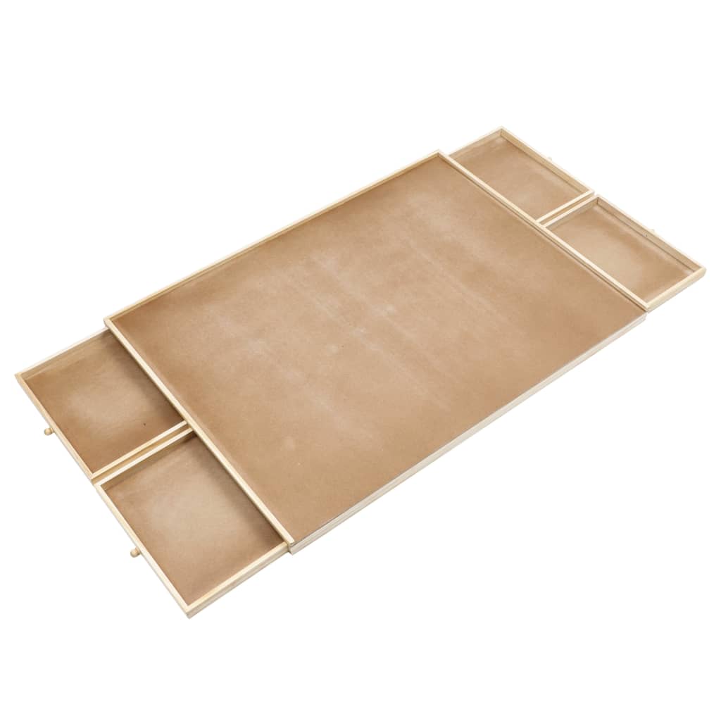 Hi Hi Puzzle Table avec 4 tiroirs 90x67x4,5 cm Bois