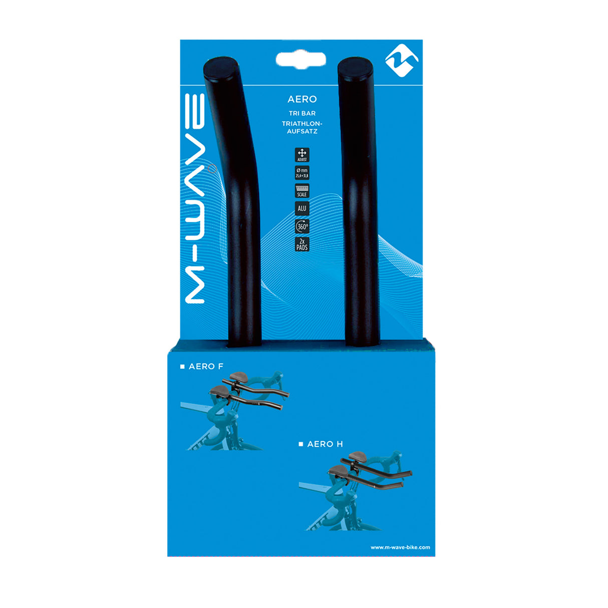 Guidon de triathlon M-wave droit 25,4 31,8