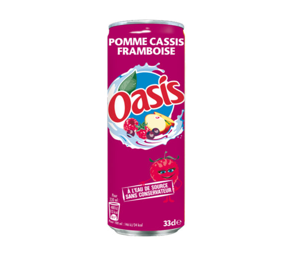 Oasis pomme cassis framboise canette 33 cl