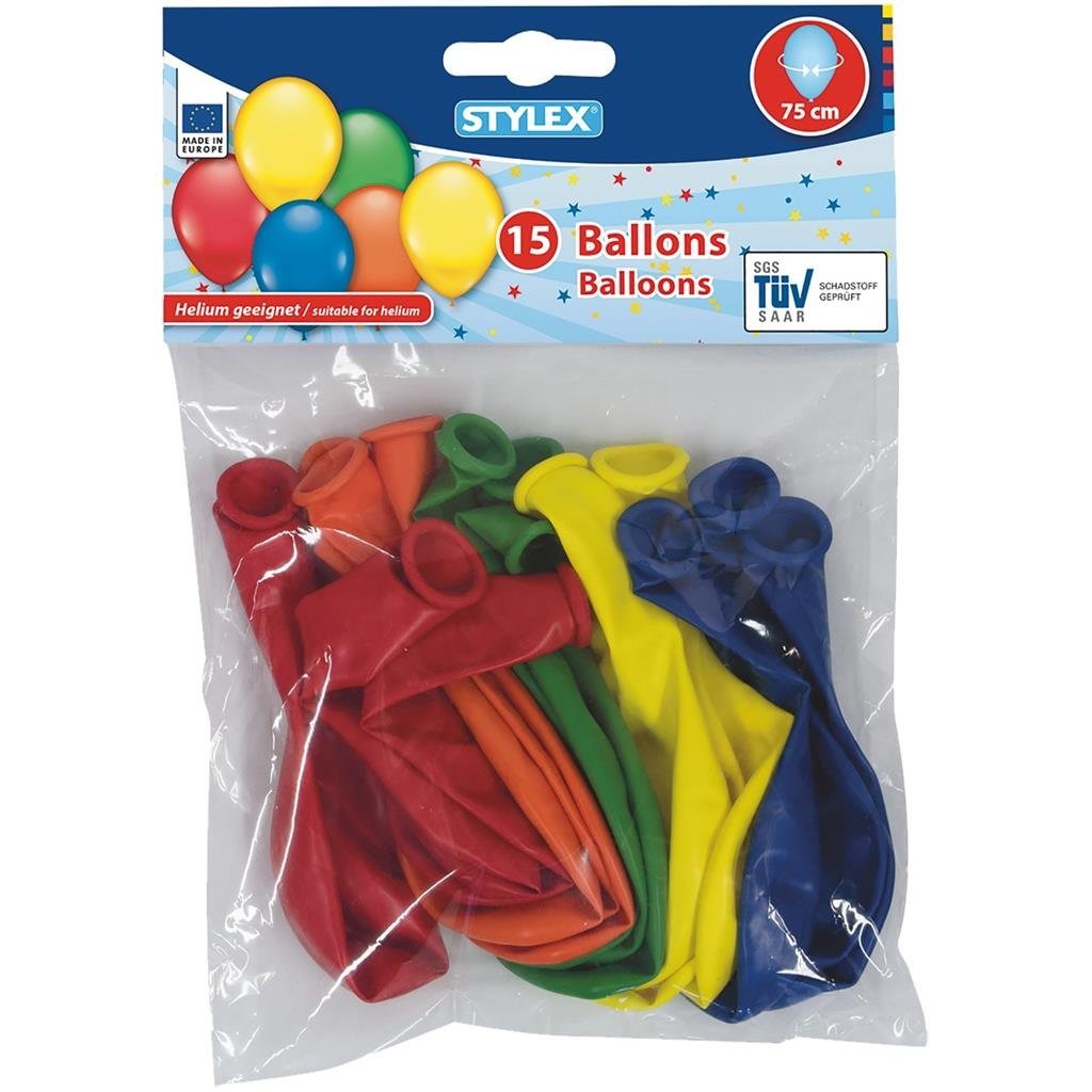 Ballons à l'hélium Stylex 75 cm 15 pièces