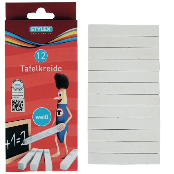 Stylex craie pour tableau noir blanc 10 pièces