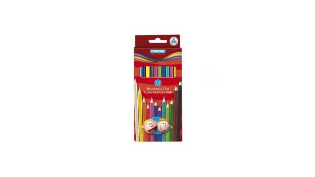 Crayons de couleur longs Toppoint 12 pièces