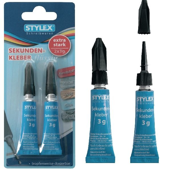 Superglue Stylex 3 ml 2 pièces