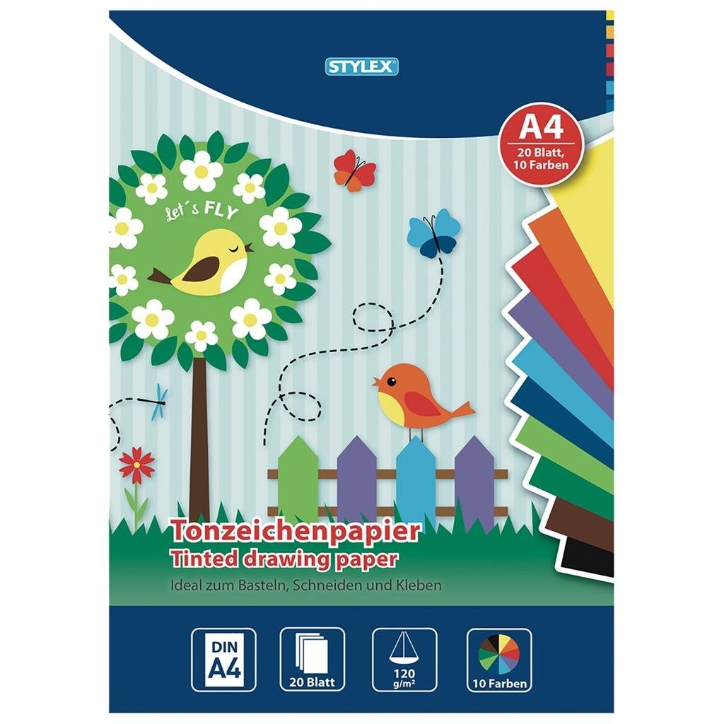 Stylex hobby papier a4 10 couleurs 20 pièces