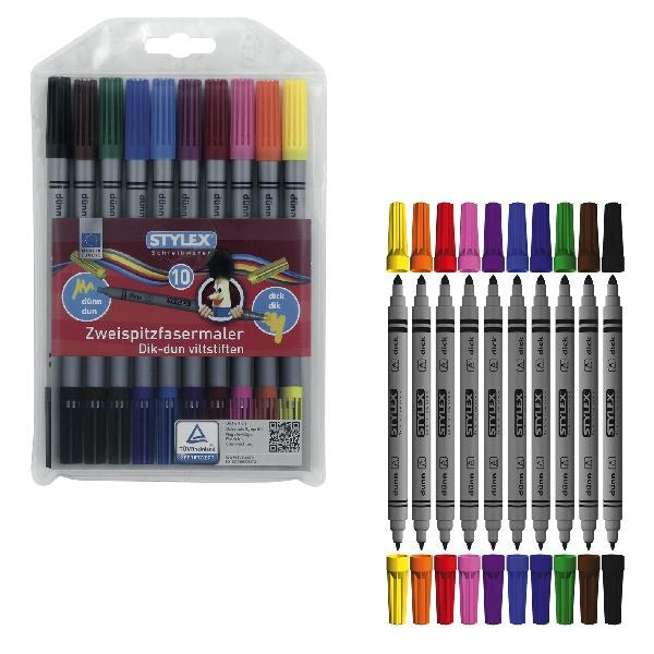 Feutres Toppoint duo 10 pièces