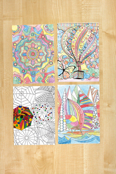 Notes d'information in-8722-08 feuille de coloriage créative a5 couleur relax pour adultes