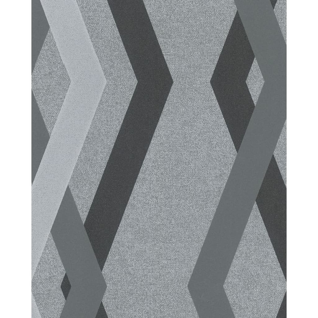 NOORDWAND Fond d'écran Topchic Graphic Lignes Diamonds Gris et noir