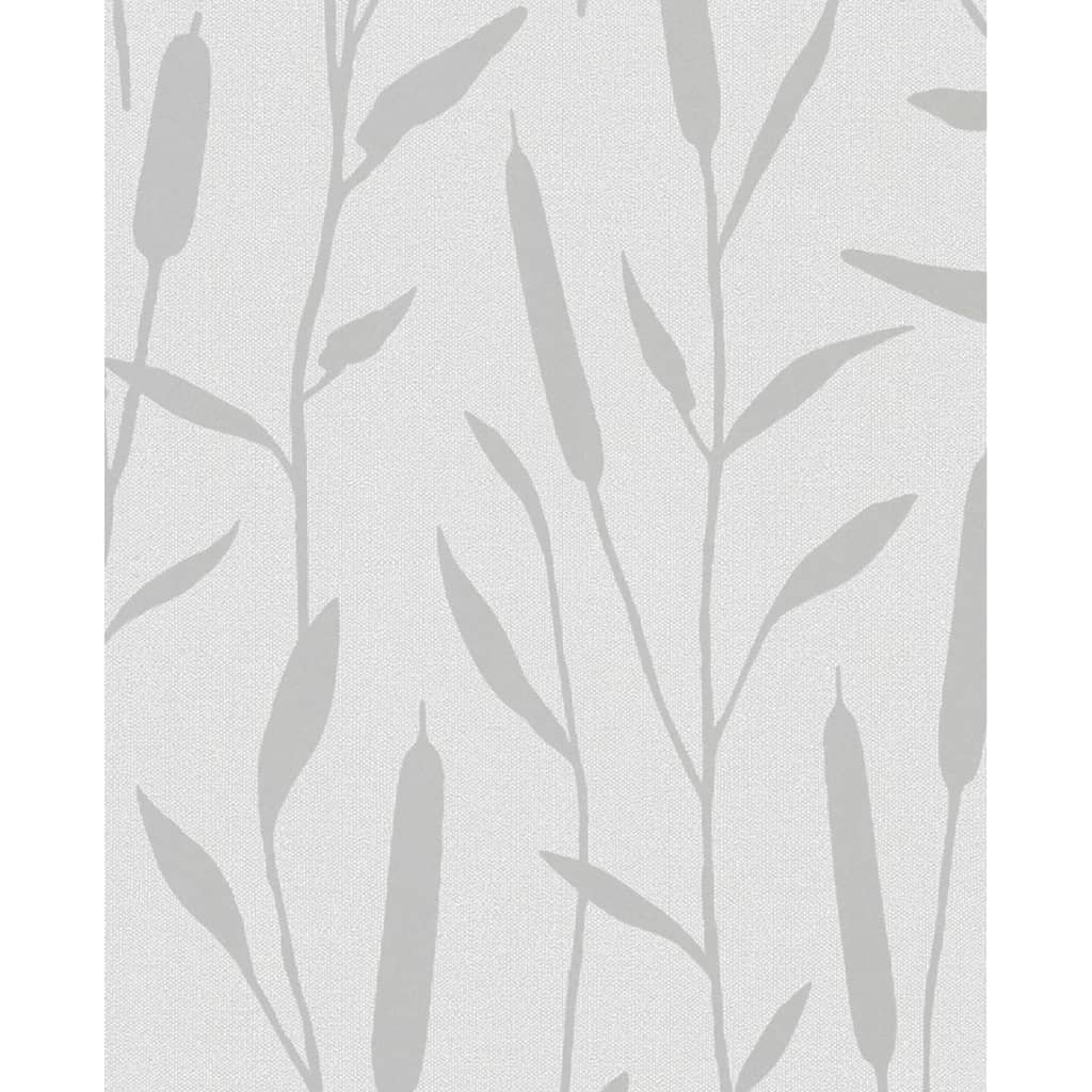 Papier peint mural nord topchic roseaux panaches gris métallique