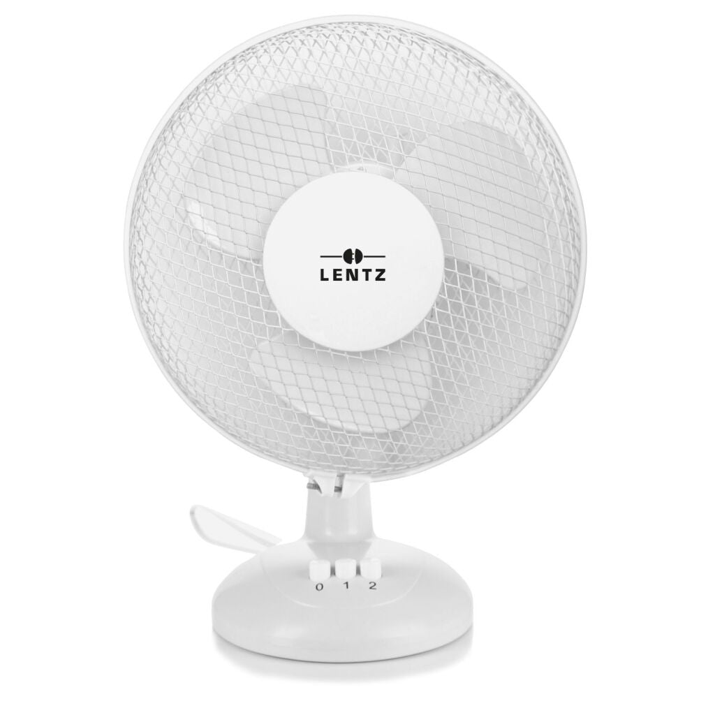 Ventilateur de table Lentz 23 cm blanc