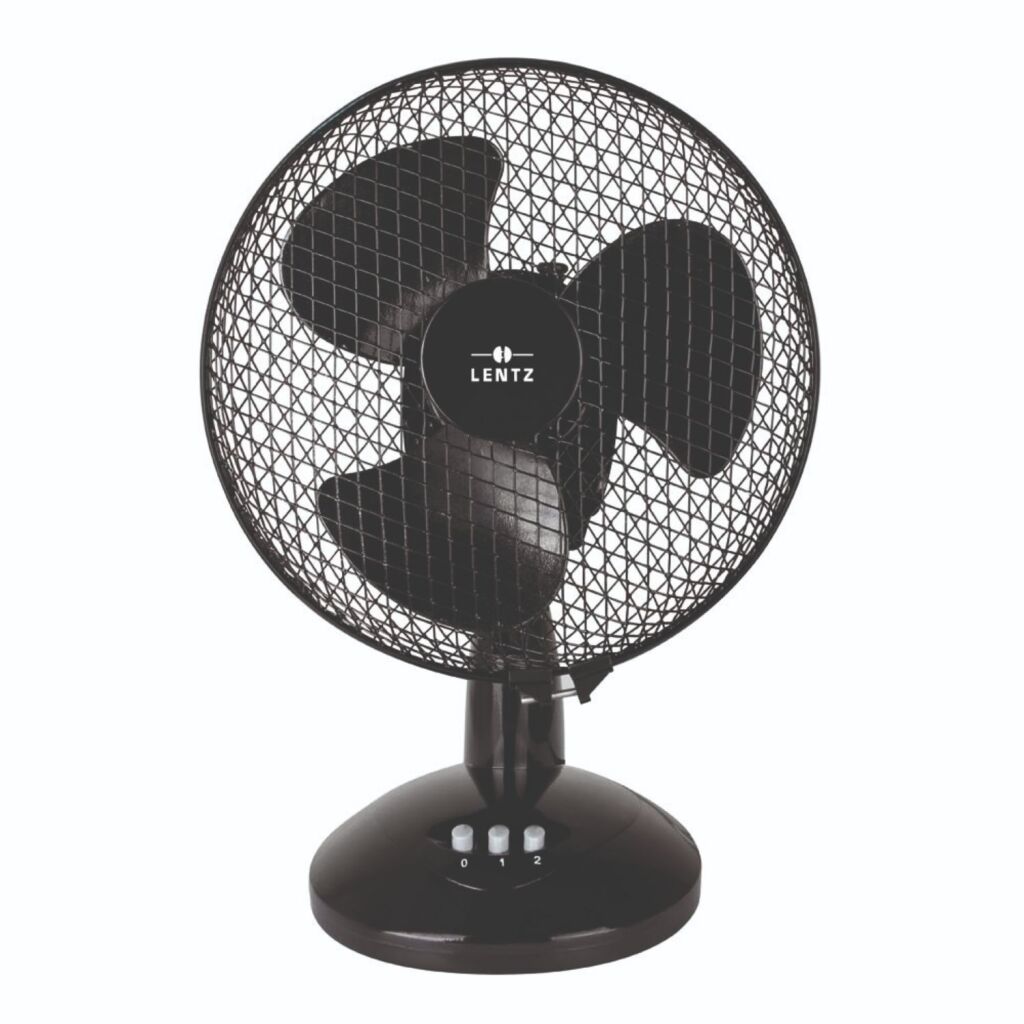 Ventilateur de table Lentz 23 cm noir