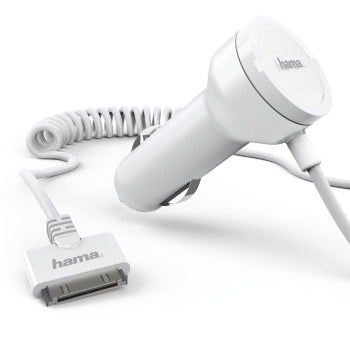 Chargeur de voiture Hama 12 24v pour iPhone blanc