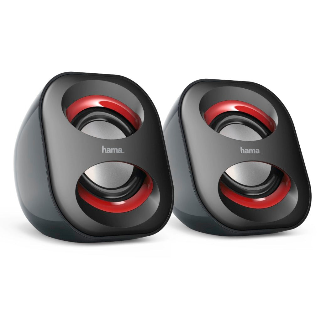 Hama haut-parleur pour ordinateur portable sonic mobil 183 noir rouge