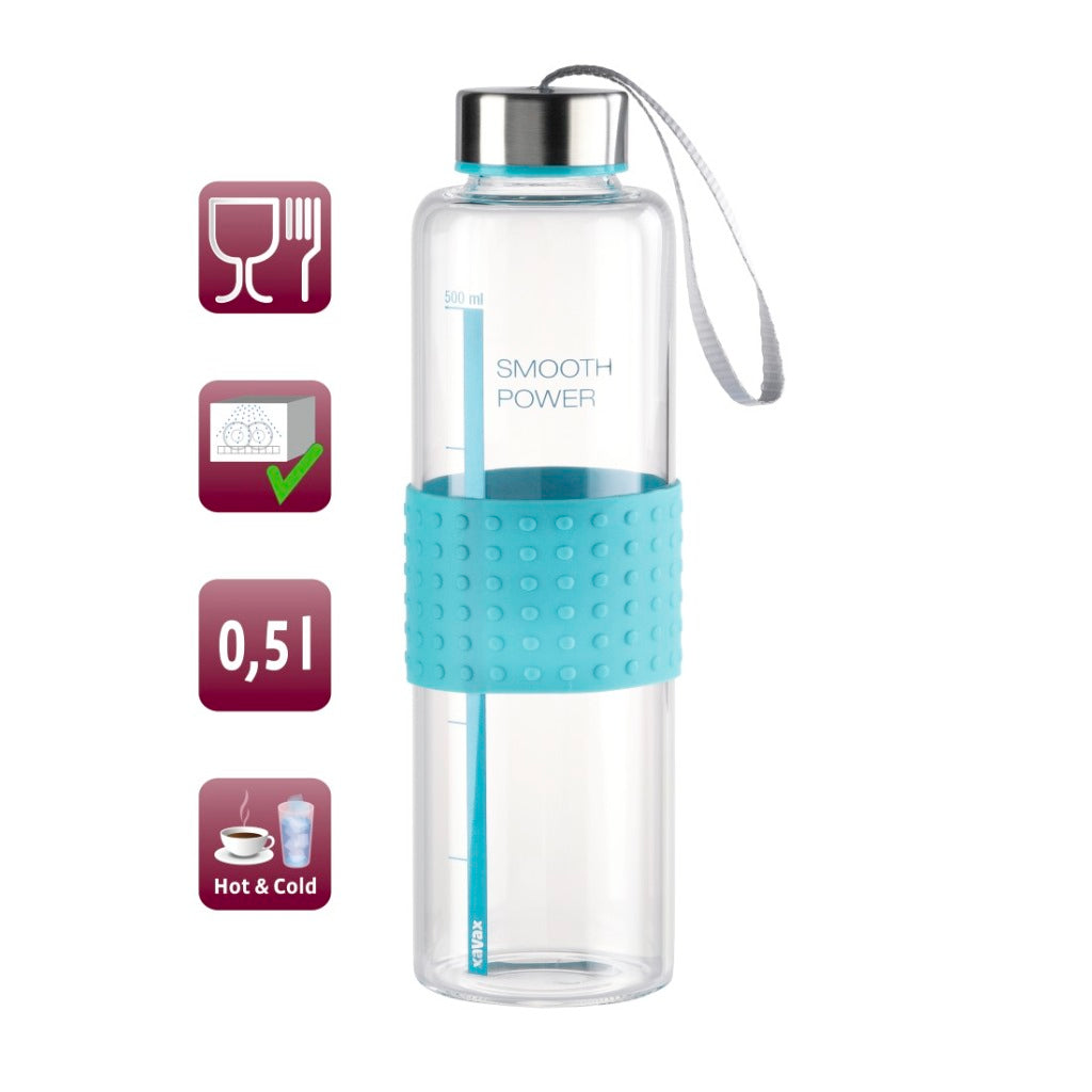 Xavax Xavax Gourde en verre lisse 0,5 L Turquoise