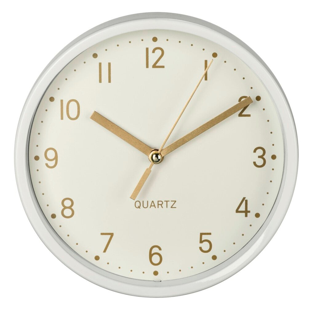 Horloge de table Hama dorée, blanche silencieuse