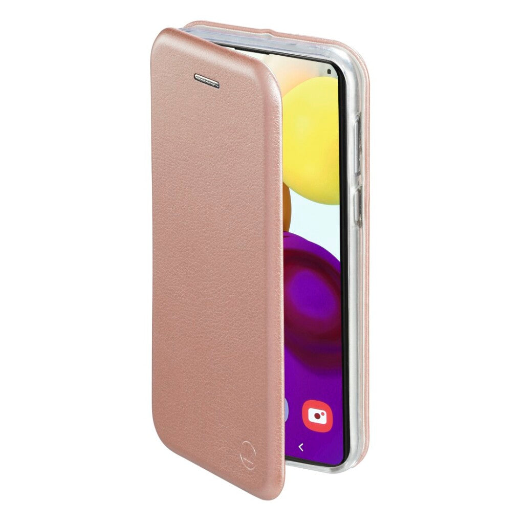 Hama livret courbe pour Samsung Galaxy A71 or rose